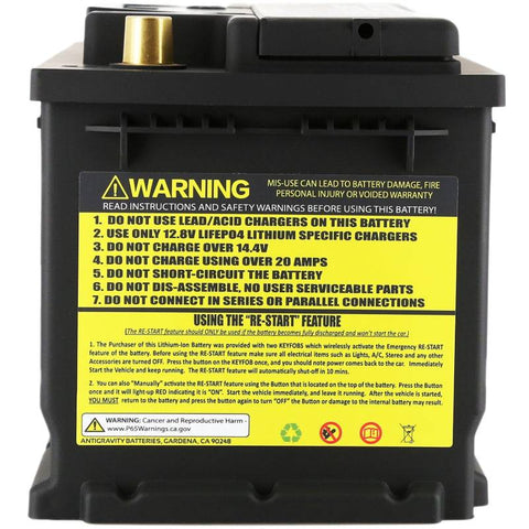 Antigravity Batteries - H7/Group 94R Lithium Car Battery w/Re-Start (80 amp hours)