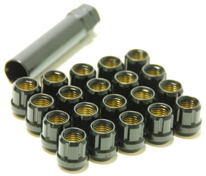 Muteki Lug Nuts 12x1.25 Open Ended Black