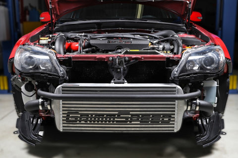 GrimmSpeed - Subaru 08-14 STI - Front Mount Intercooler Kit (Raw Core / Black Pipe)