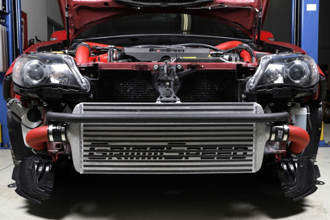 GrimmSpeed - Subaru 08-14 STI - Front Mount Intercooler Kit (Raw Core / Red Pipe)