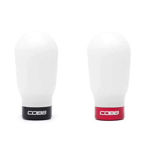 Cobb Subaru 6-Speed Tall Weighted COBB Knob - White (Incl. Both Red + Blk Collars)