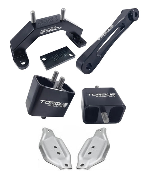 Torque Solution - Engine & Transmission Mount Kit w/ Mount Plates - 02-14 Subaru WRX / 04+ STI