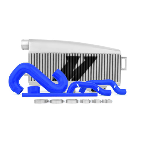 Mishimoto Subaru 02-07 WRX/04-07 STi - Top-Mount Intercooler Kit (Silver Core & Blue Hoses)