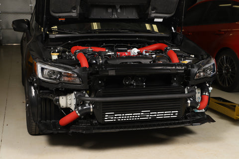 GrimmSpeed - Subaru 15-21 STI - Front Mount Intercooler Kit (Black Core / Red Pipe)