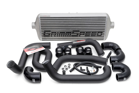 GrimmSpeed - Subaru 08-14 STI - Front Mount Intercooler Kit (Raw Core / Black Pipe)