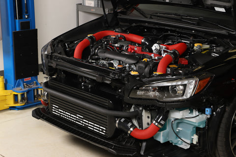 GrimmSpeed - Subaru 15-21 STI - Front Mount Intercooler Kit (Black Core / Red Pipe)