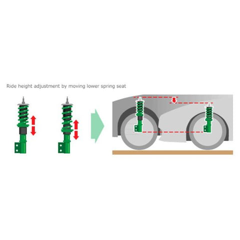 Tein - 0"-2.3" x 0"-3.4" Flex Z Front and Rear Coilover Kit - Subaru BRZ 13-20