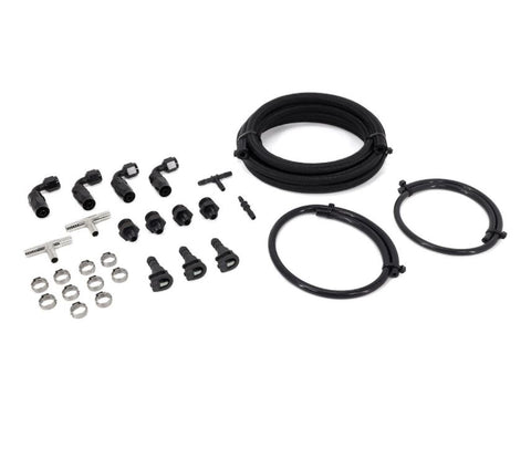 IAG - Subaru 08-09 Legacy GT - Braided Fuel Line & Fitting Kit For IAG Top Feed Fuel Rails & OEM FPR w/ IAG FPR