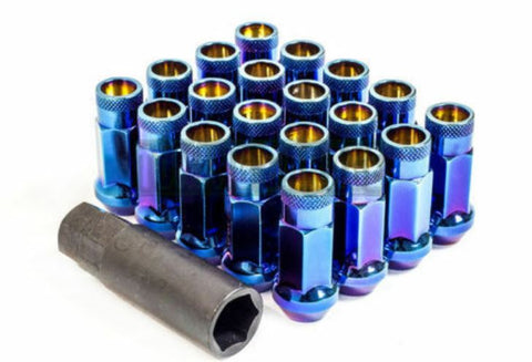 Muteki - SR48 Open Ended Lug Nuts 12X1.25 - (Chrome Burning Blue)