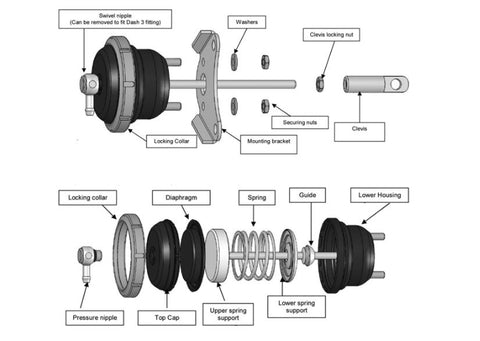 Turbosmart - Subaru 08 WRX - 5 PSI Internal Wastegate Actuator (black)