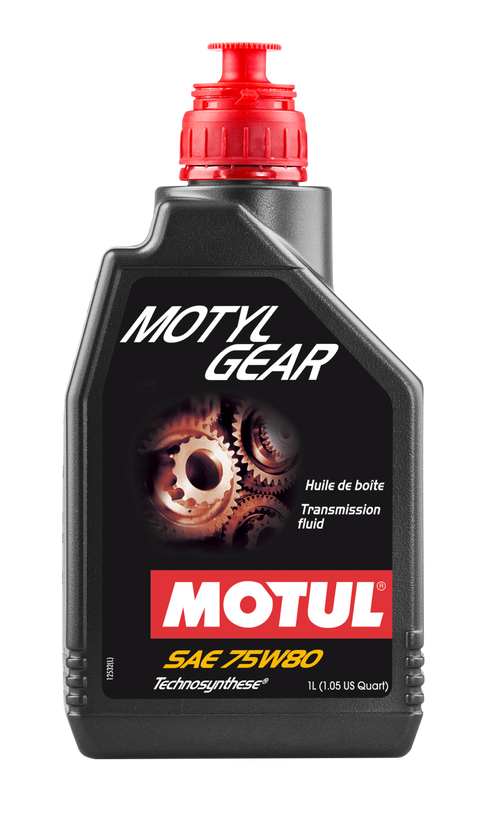 Motul 1L Transmision MOTYLGEAR 75W80 - Technosynthese - API GL-5 / MIL-L-2105D - Case of 12