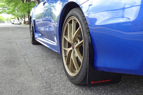 Rally Armor - Subaru 15-21 WRX & STi - Urethane Mud Flaps (Black w/ White Logo)