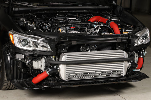 GrimmSpeed - Subaru 15-21 WRX - Front Mount Intercooler Kit (Raw Core / Red Pipe)