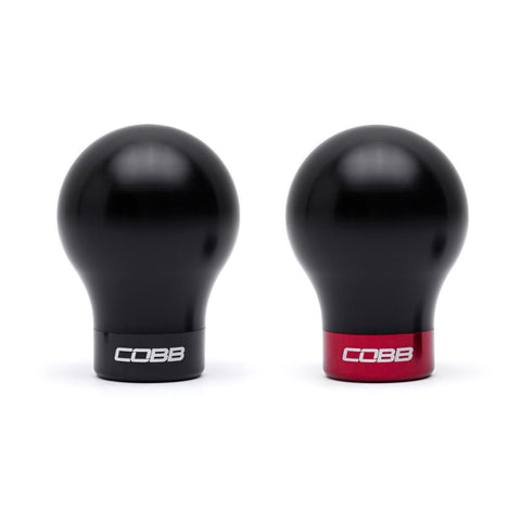 Cobb Subaru 6-Speed Weighted COBB Knob - Black (Incl. Both Red + Blk Collars)