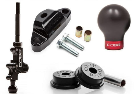 Cobb Subaru 04-21 STi / 06-12 LGT - 6MT Stage 1+ Drivetrain Package - White-Black Shifter Knob