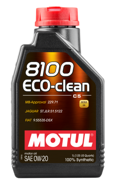 Motul 1L Synthetic Engine Oil 8100 0W20 Eco-Clean - Case of 12