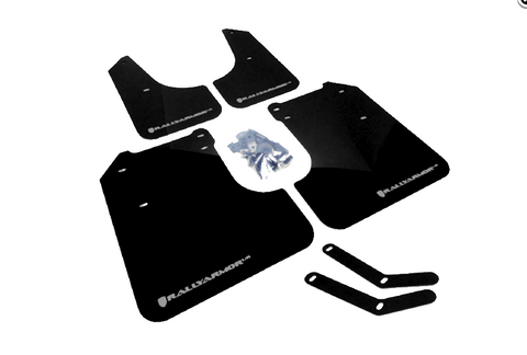 Rally Armor - Subaru 08-11 WRX / Impreza - Polyurethane Mud Flap (Black w/ Silver Logo)